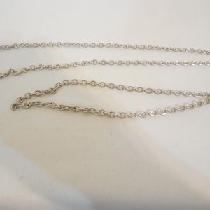 Silver Tone Cutch Long  Chain
